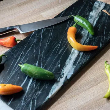 Milo Black Marble Serving Board