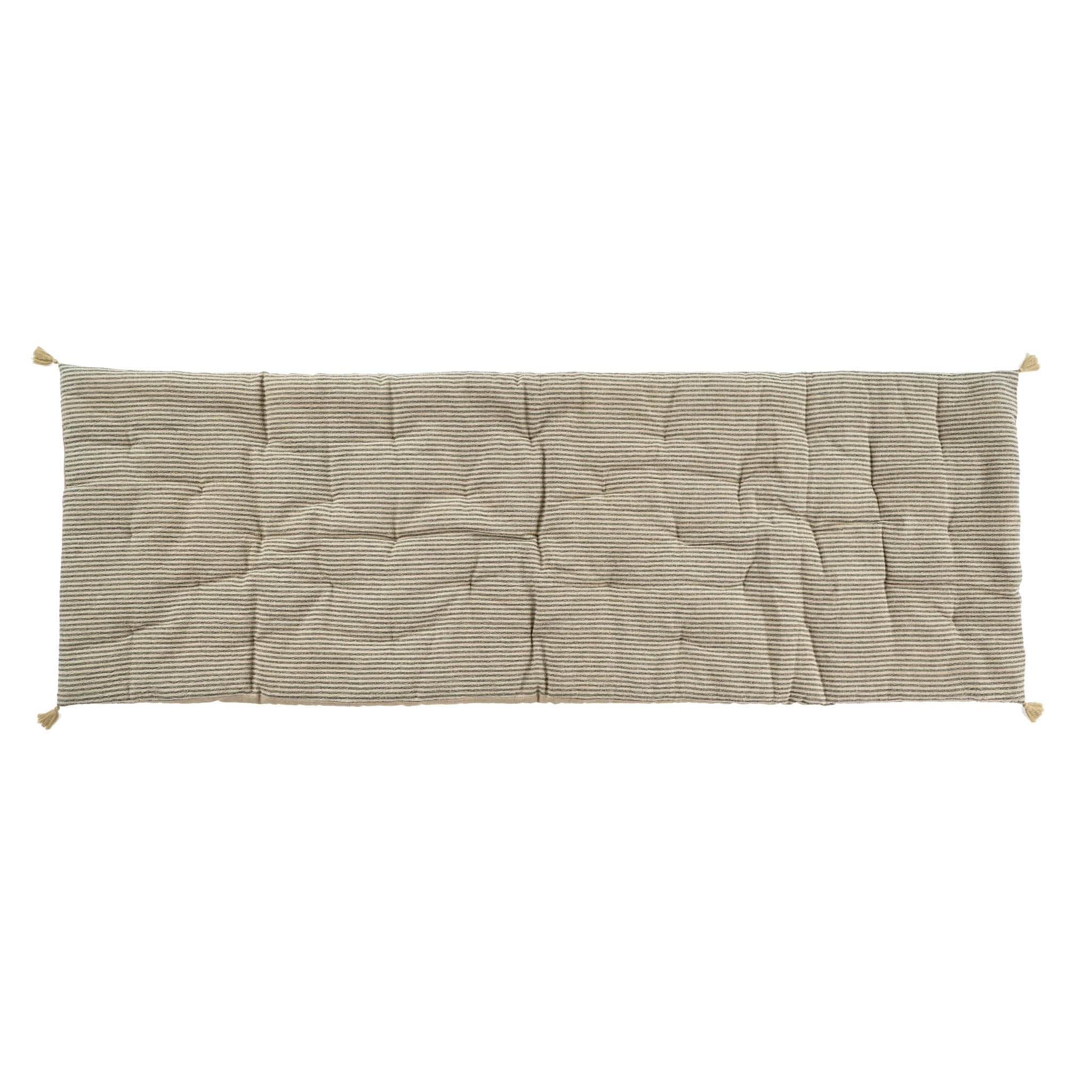 Ticking Stripe French Mattress | Charcoal/Natural