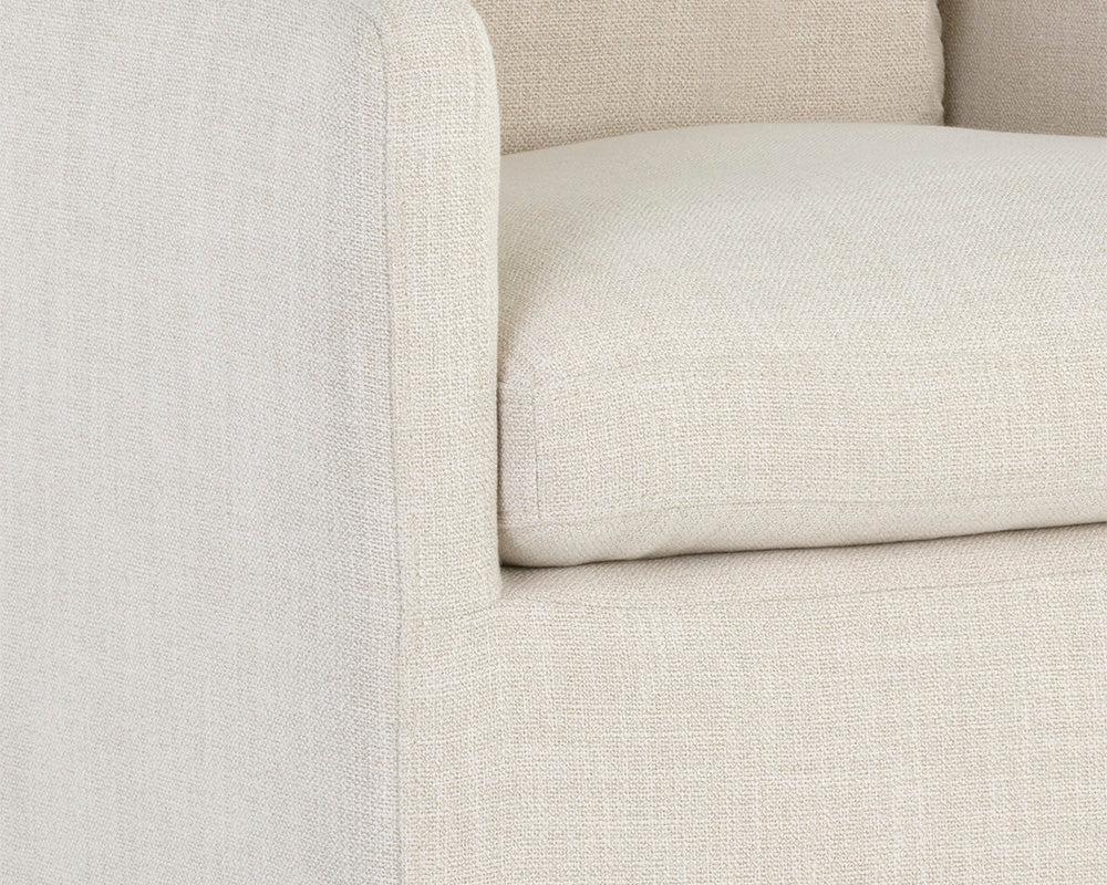 Glenrose Wheeled Dining Armchair | Effie Linen