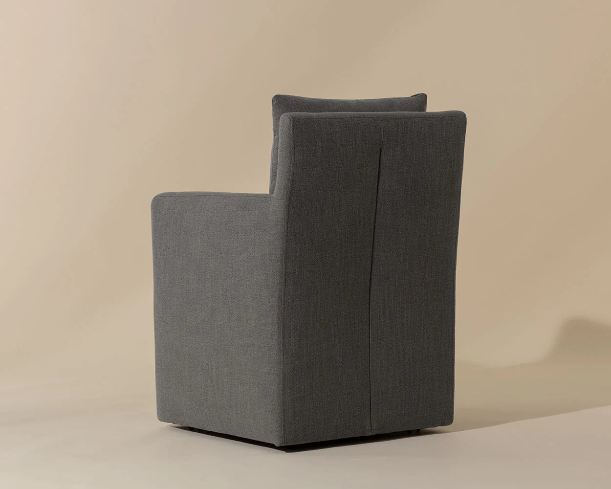 Glenrose Wheeled Dining Armchair | Effie Smoke