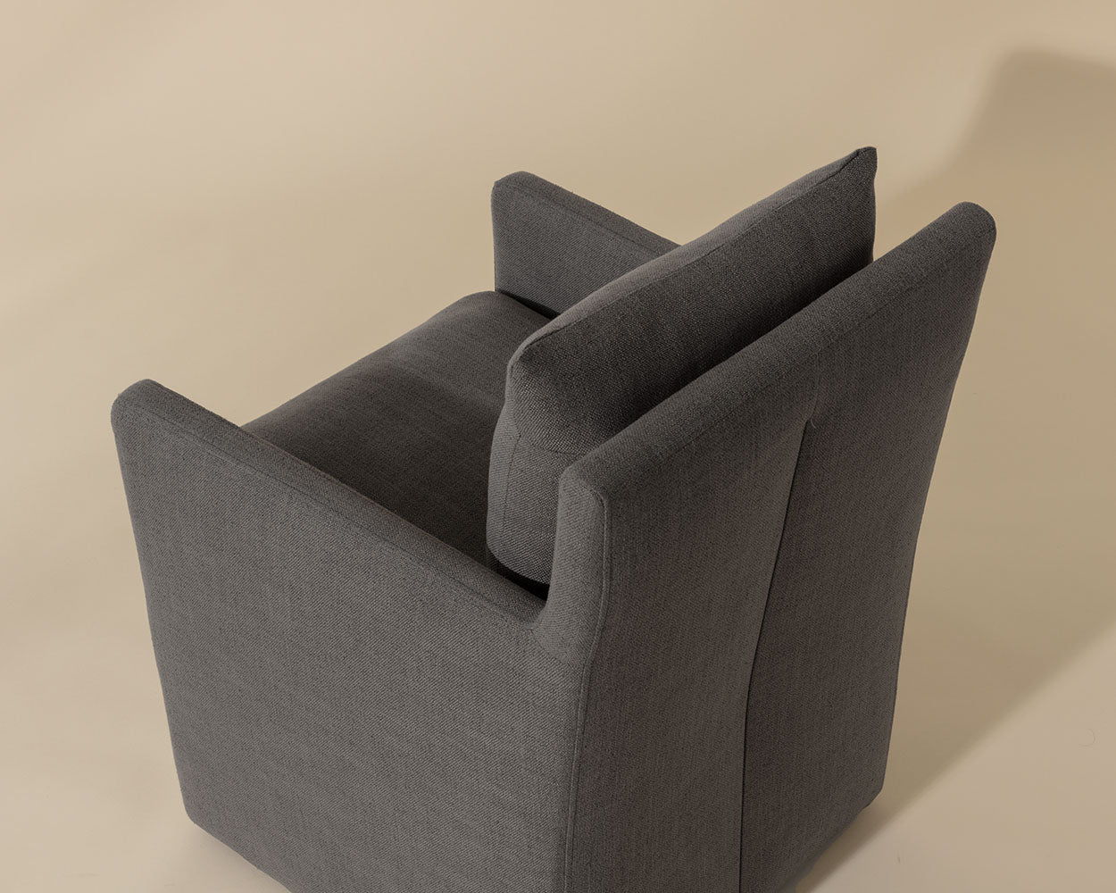 Glenrose Wheeled Dining Armchair | Effie Smoke