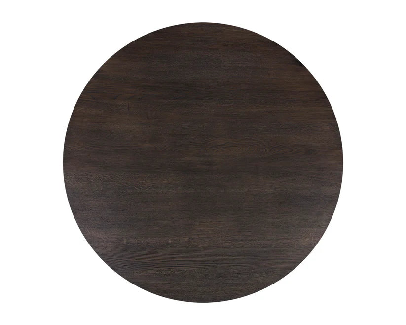 Elina Dining Table | 54" Round Dark Oak Floor Sample