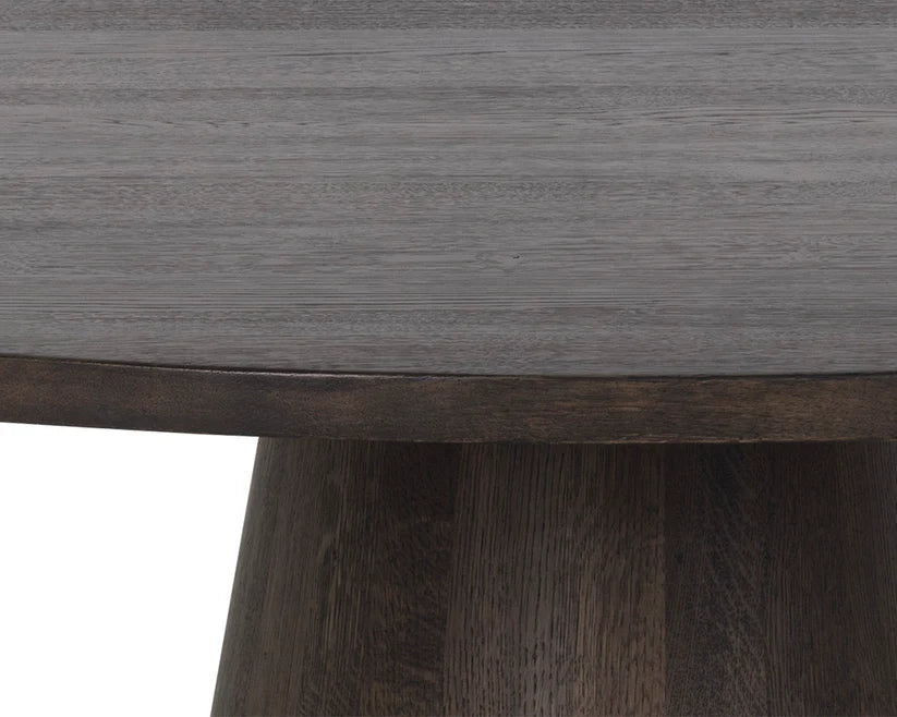 Elina Dining Table | 54" Round Dark Oak Floor Sample