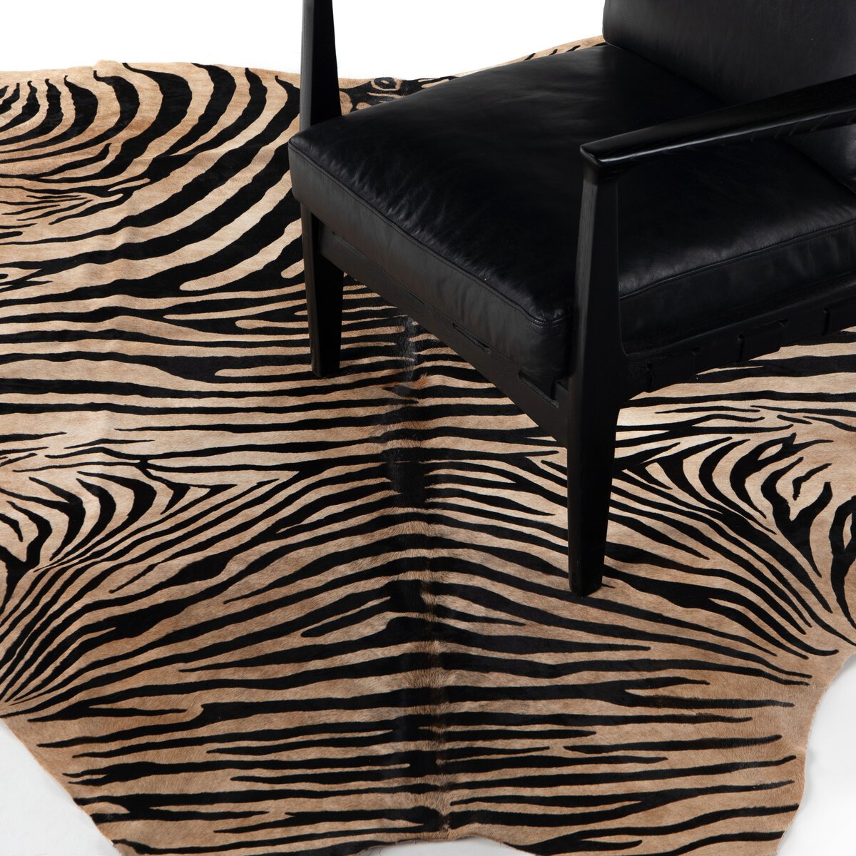 Zebra Printed Hide Rug | Floor Sample