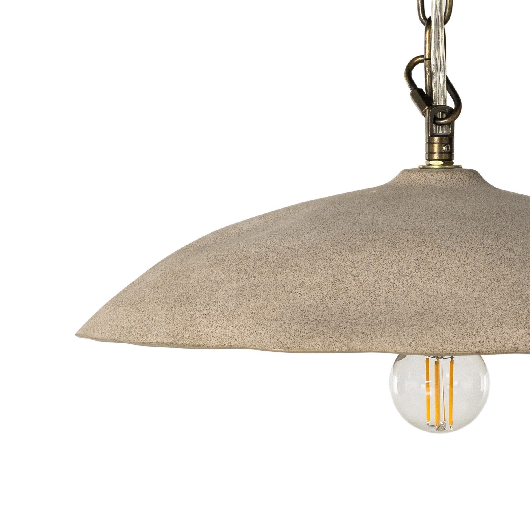 Organic Ceramic Pendant Light | Light Sand Porcelain