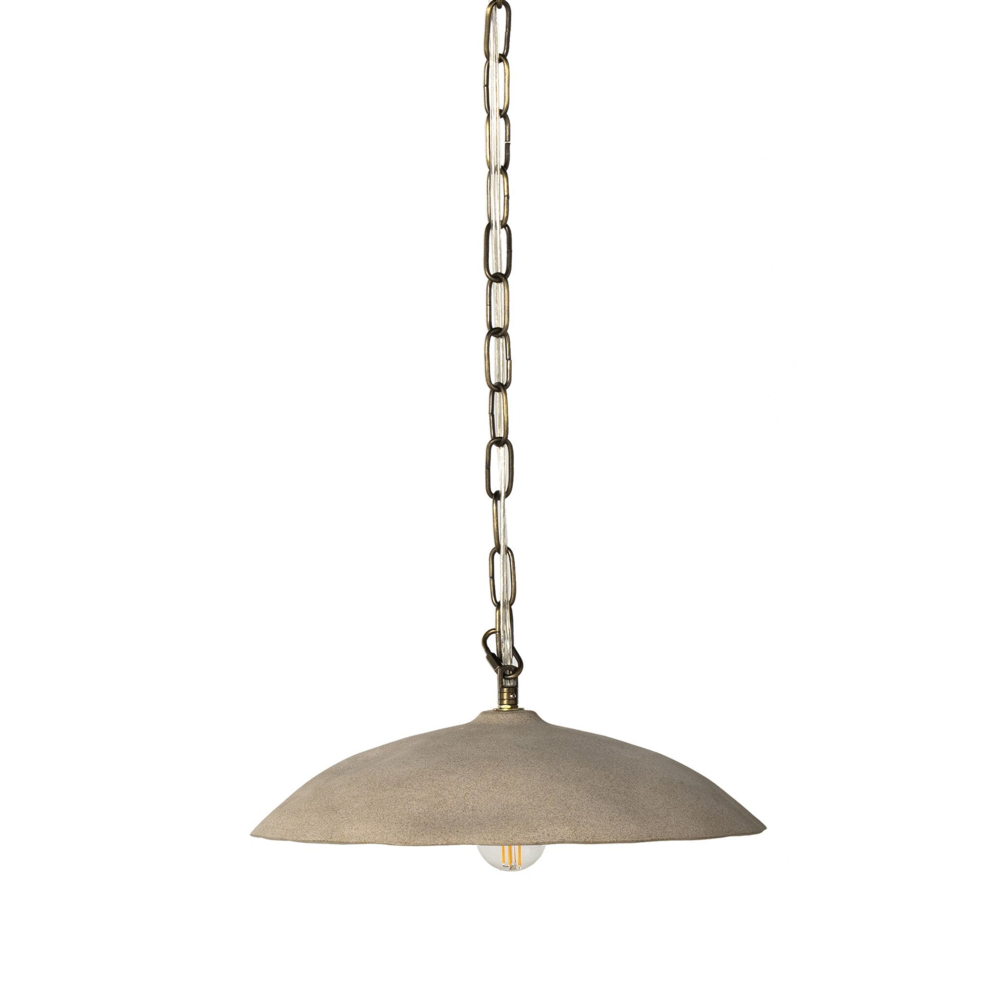 Organic Ceramic Pendant Light | Light Sand Porcelain