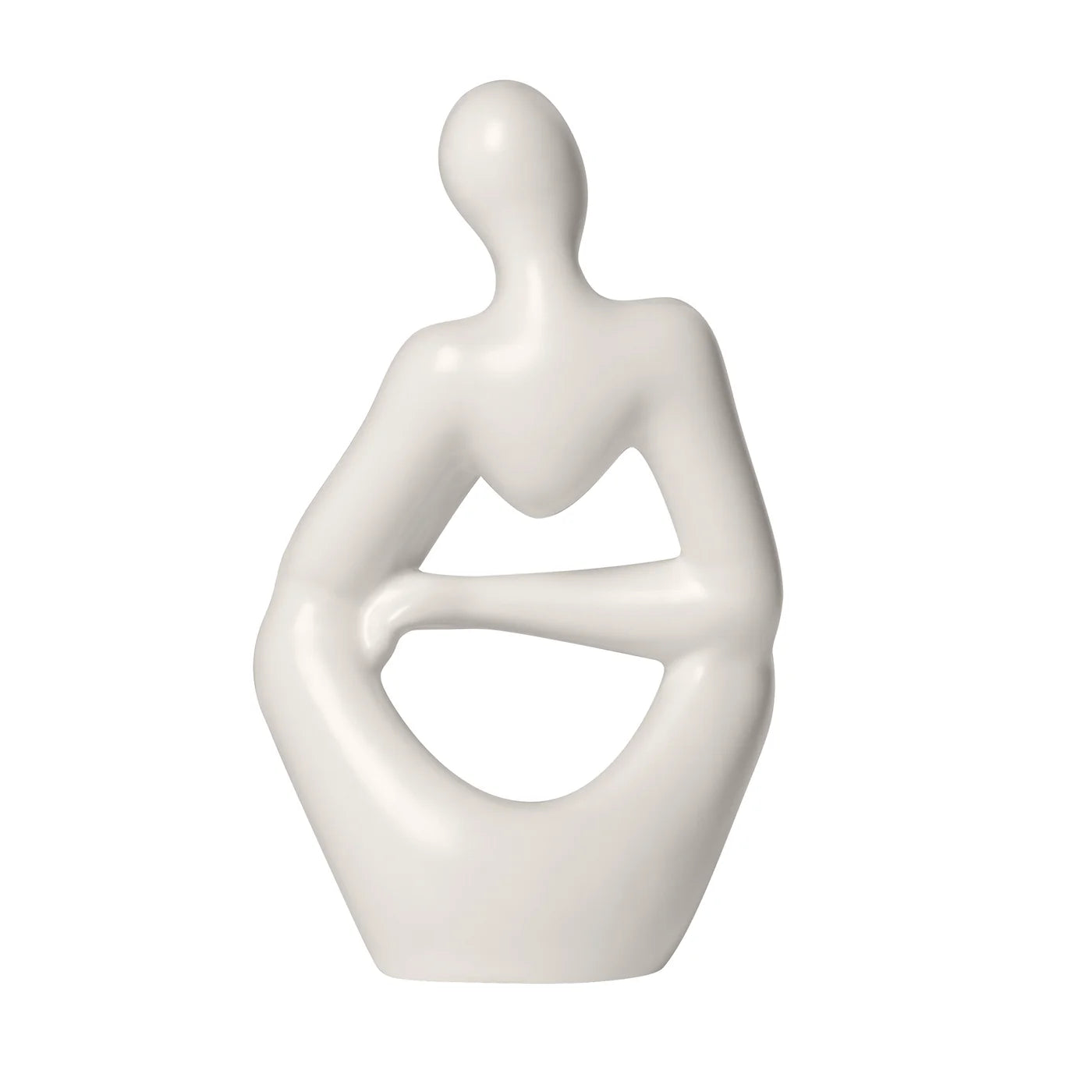 Pensive Ceramic Figure | Matte White