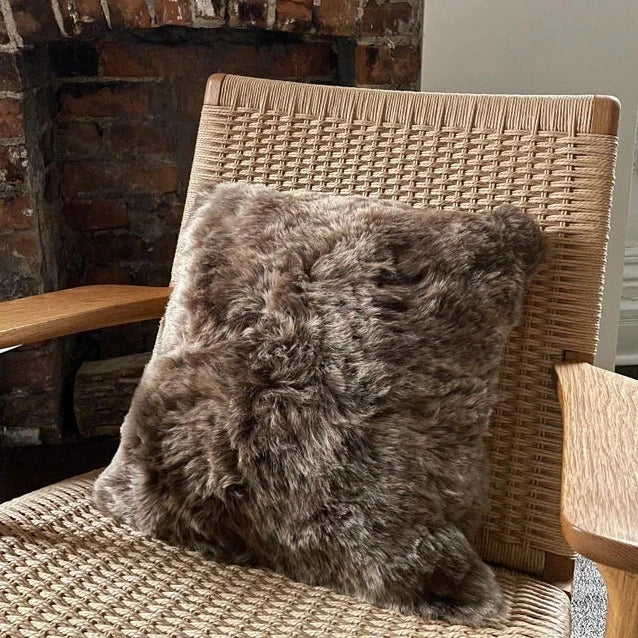 Shorn Brown Icelandic Sheepskin Pillow
