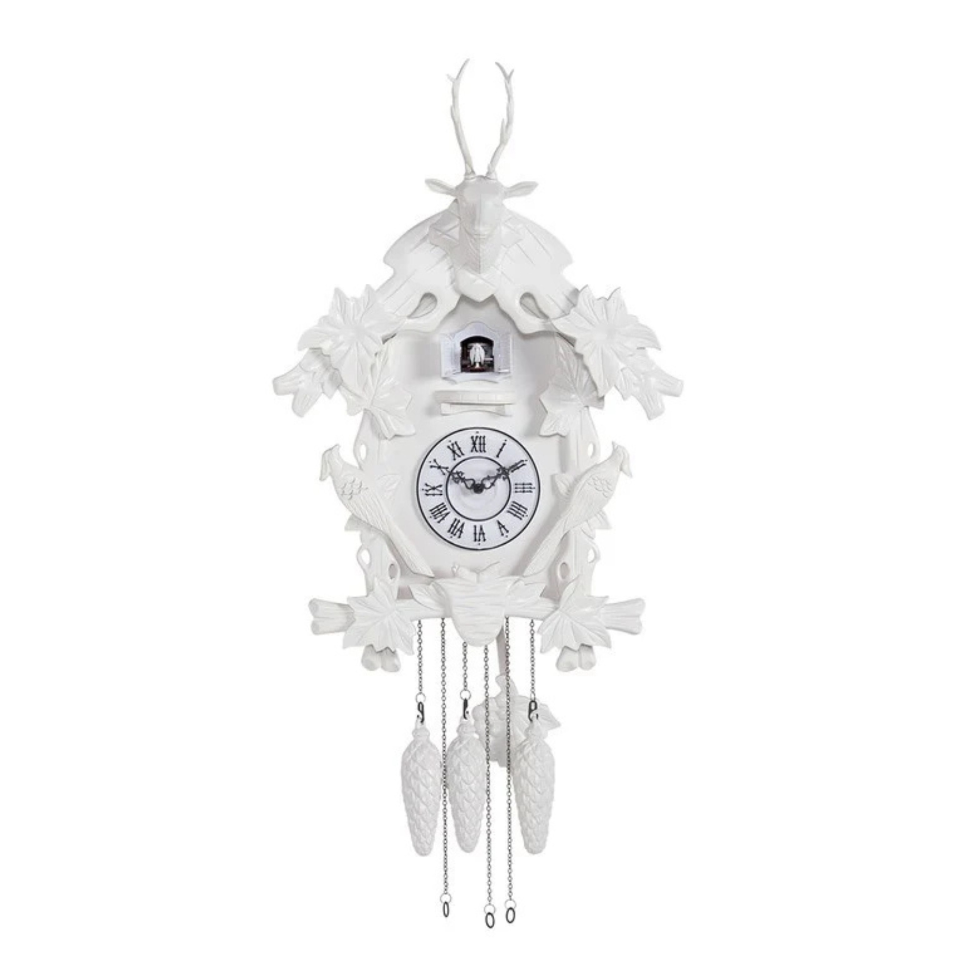 Village Cuckoo Clock | White