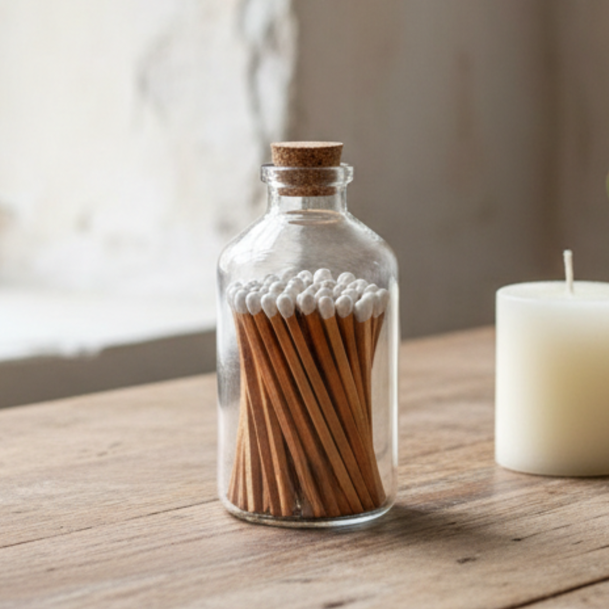 Dark Wood White Tip Matches