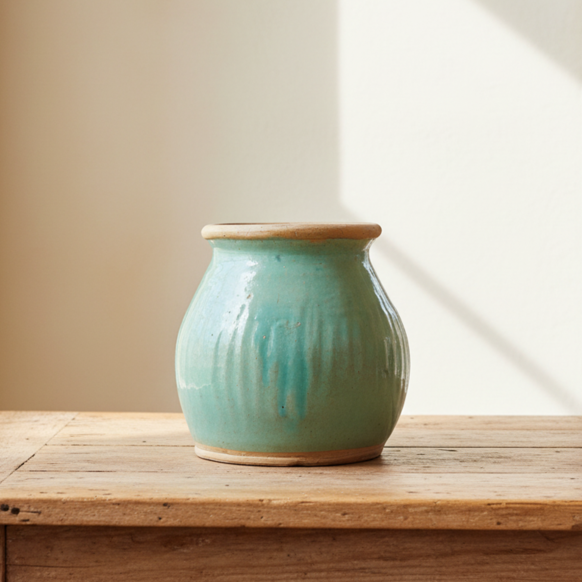 Vintage Celadon Pantry Jar