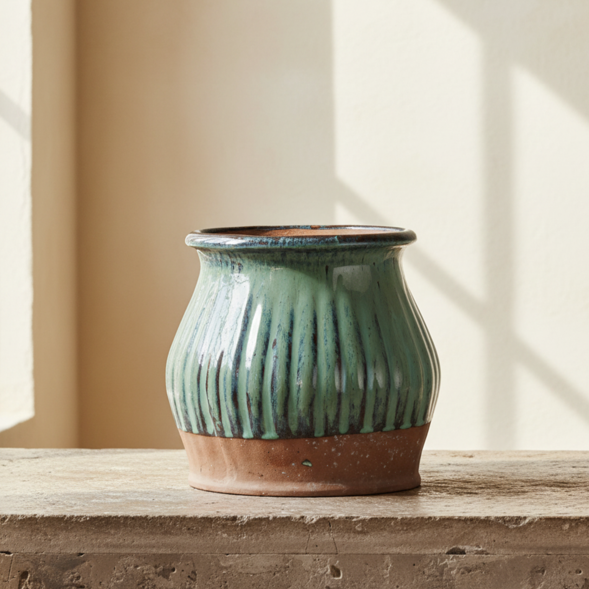 Vintage Celadon Pantry Jar