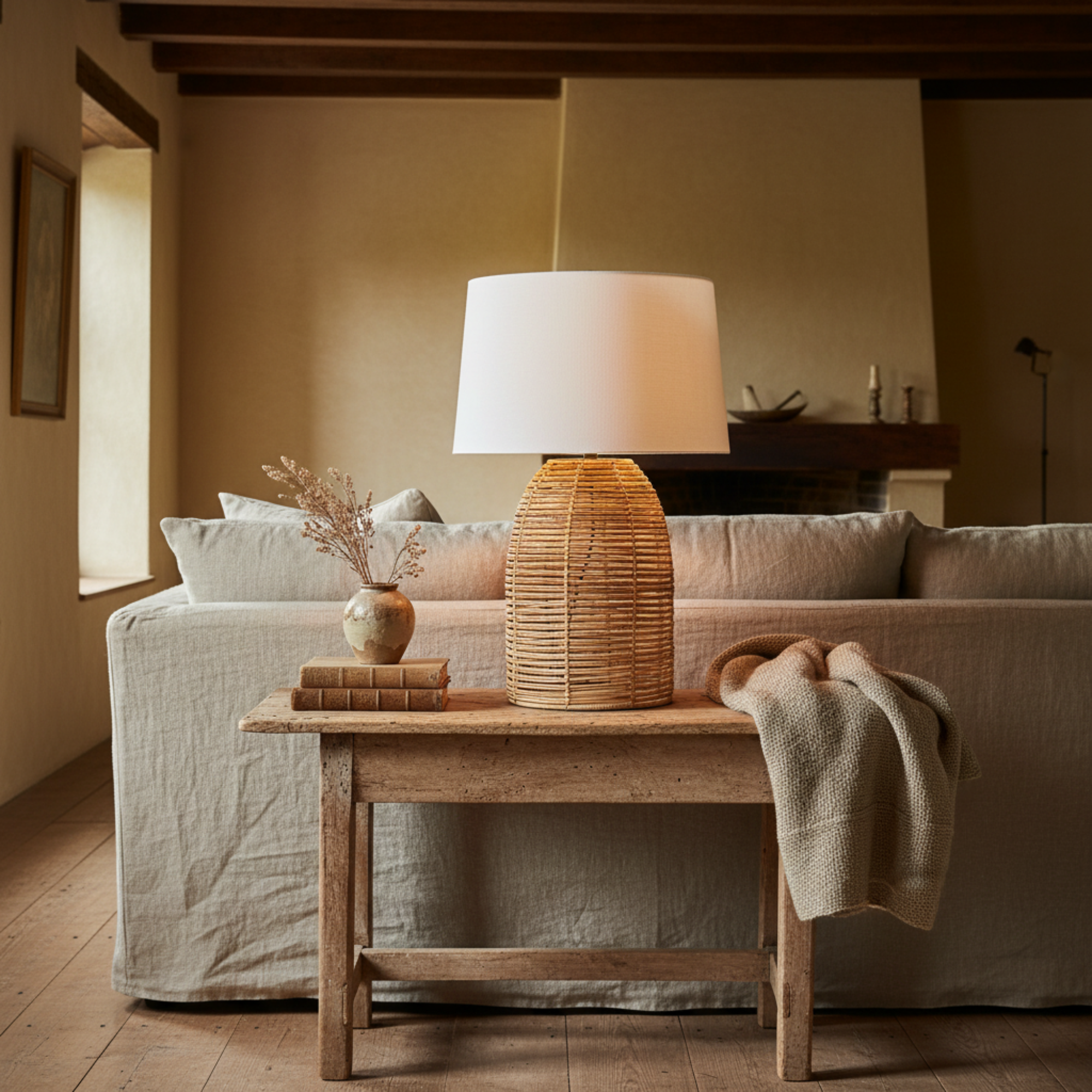 Monica Bamboo Table Lamp | Floor Sample