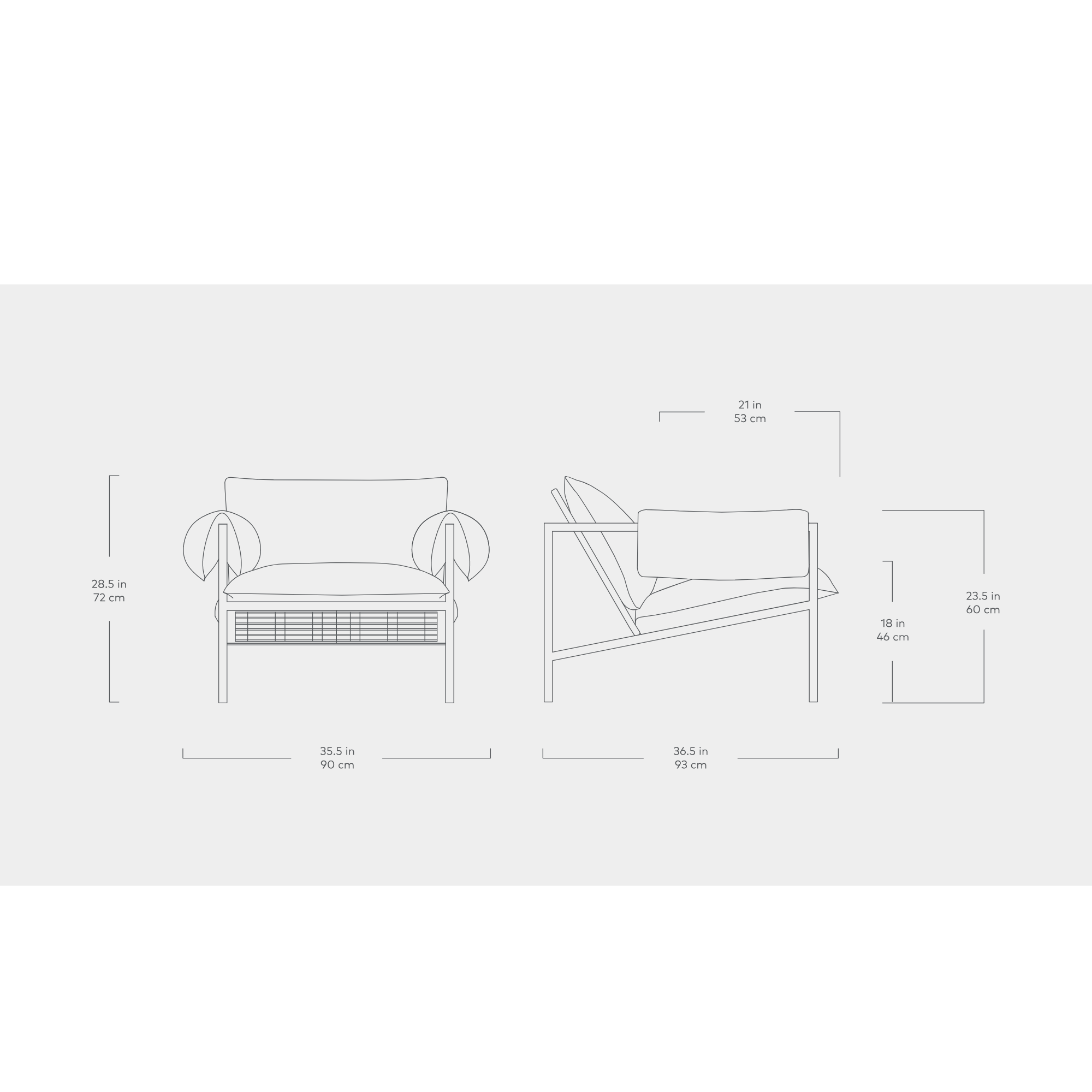 Fulton Lounge Chair | Mosaic Shell