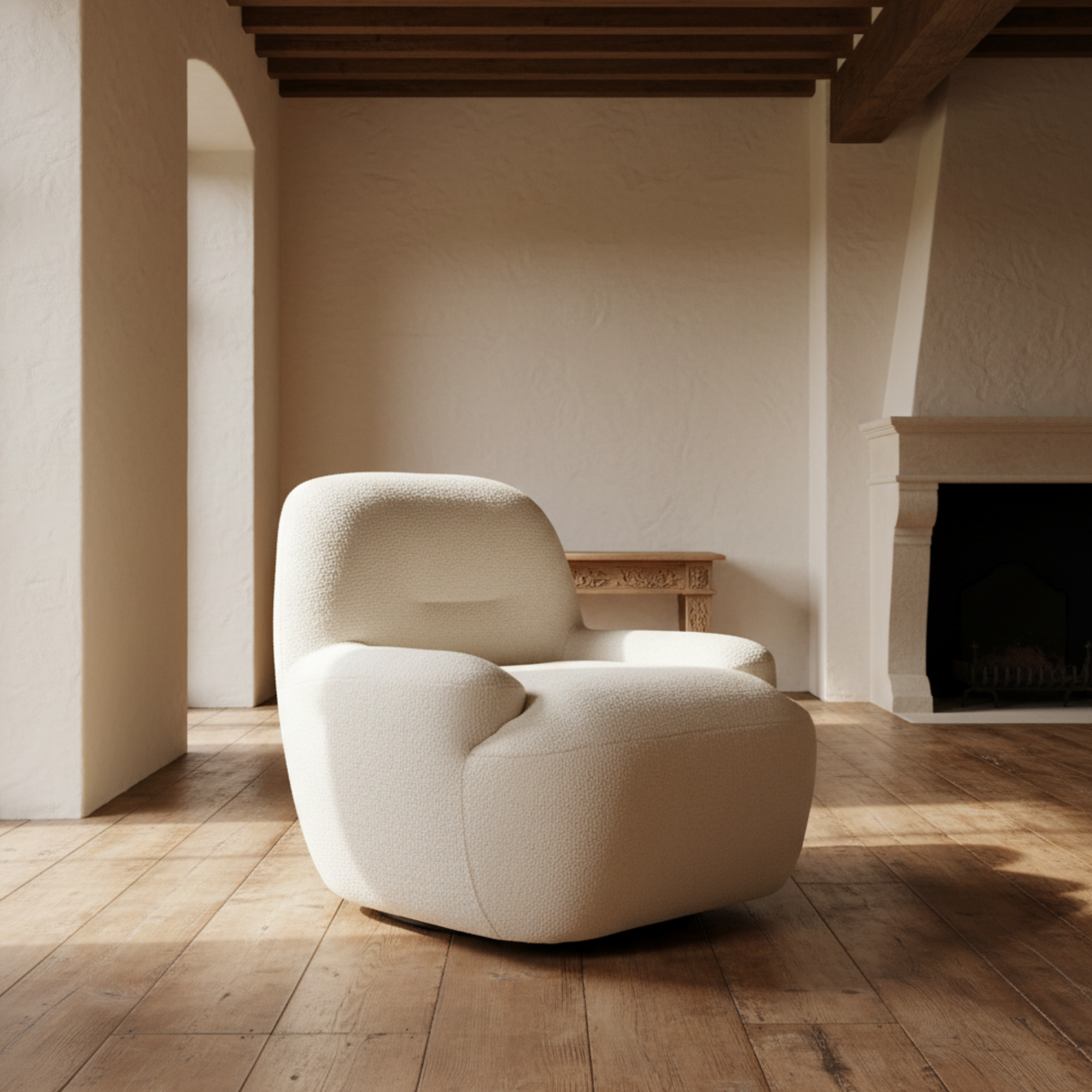 Uma Armchair Swivel | Togo 1 Natural