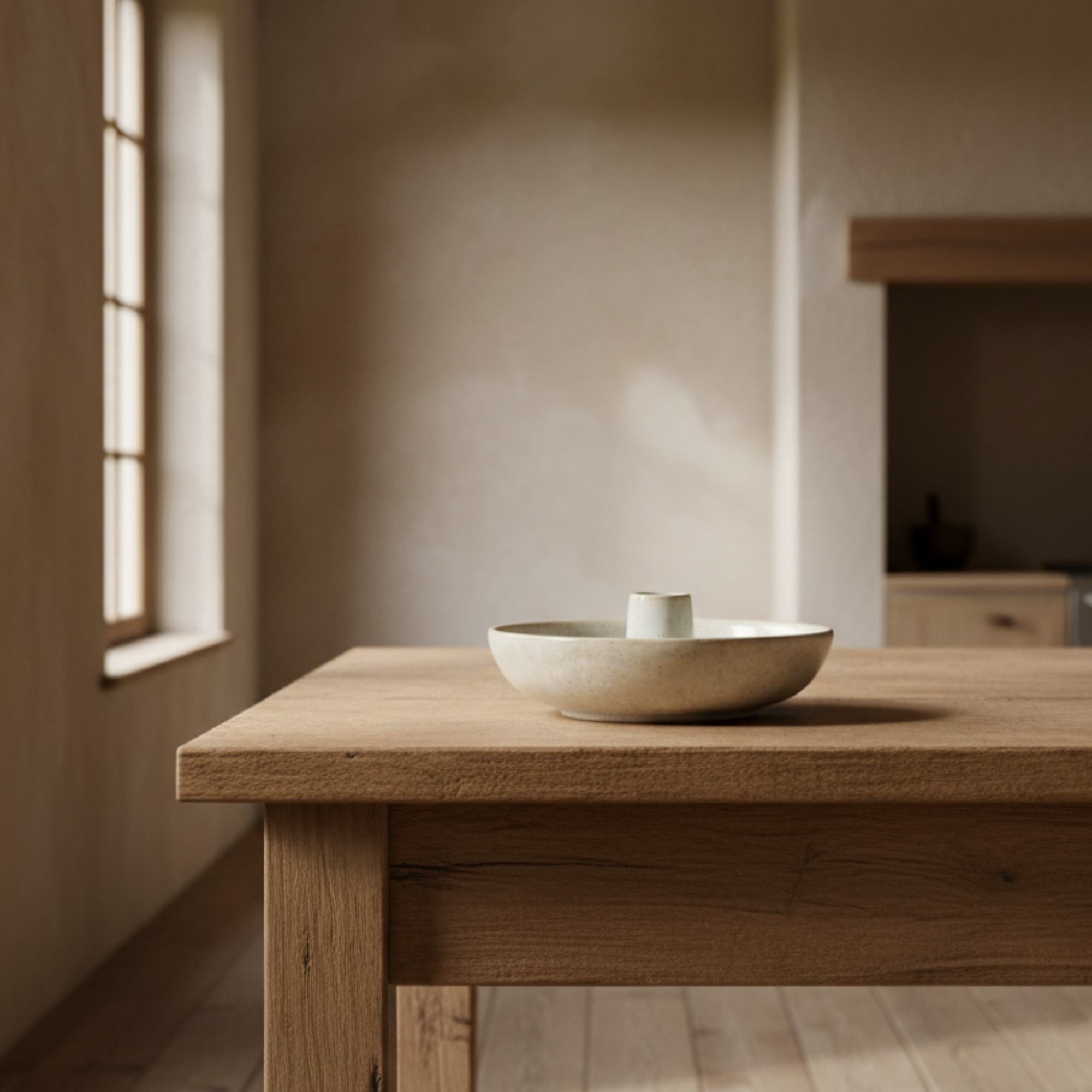 Stoneware Dish With Toothpick Holder