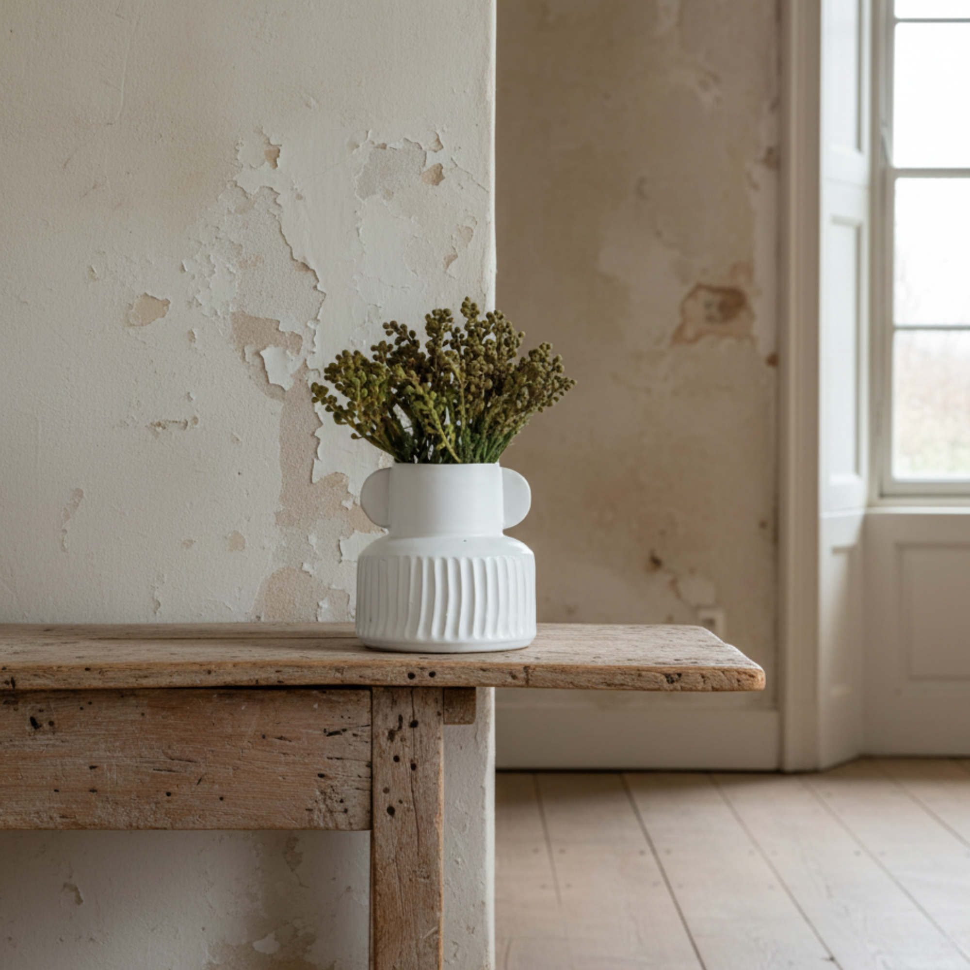 Stone Pleated Vase