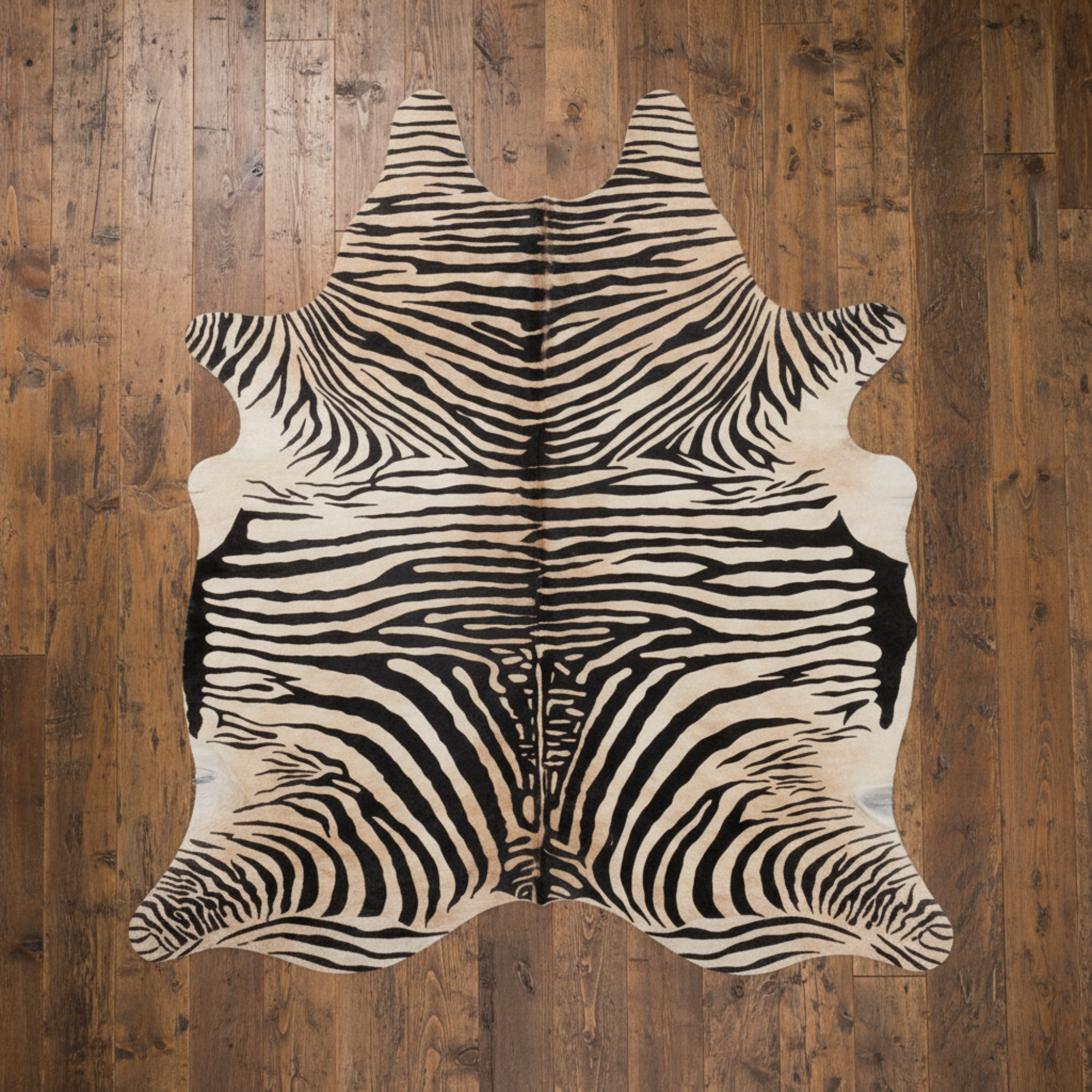 Zebra Printed Hide Rug | Floor Sample
