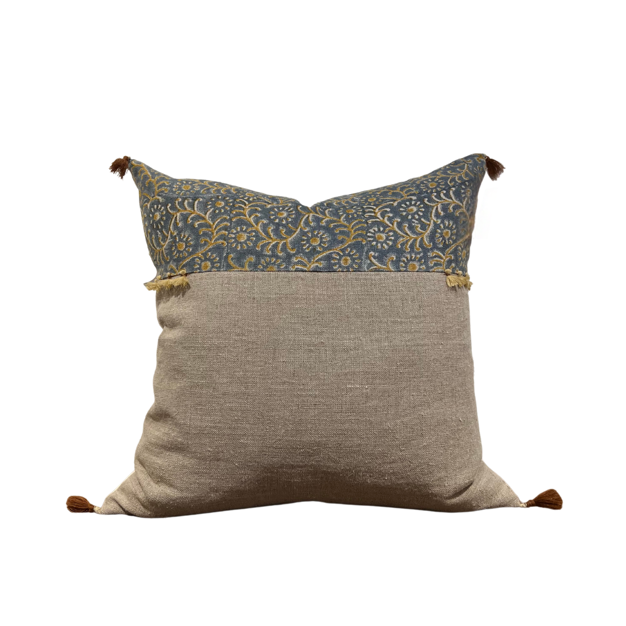 Kochin Teal/Mustard Band Tassels Cover