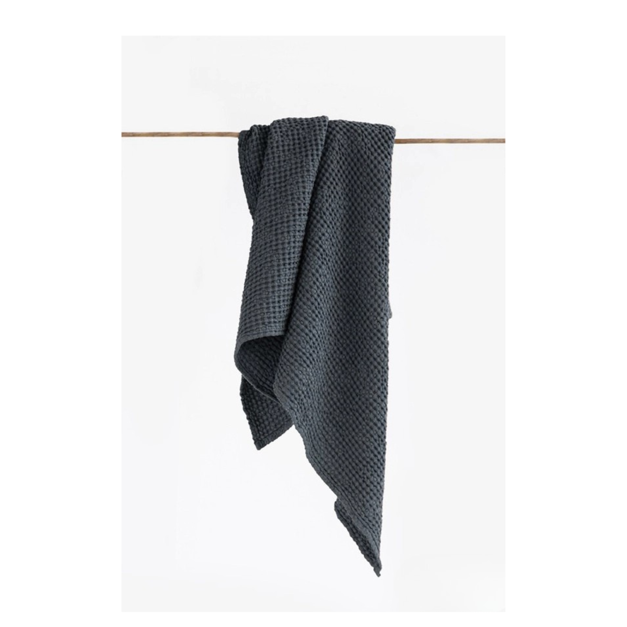 Waffle Bath Towel | Dark Grey