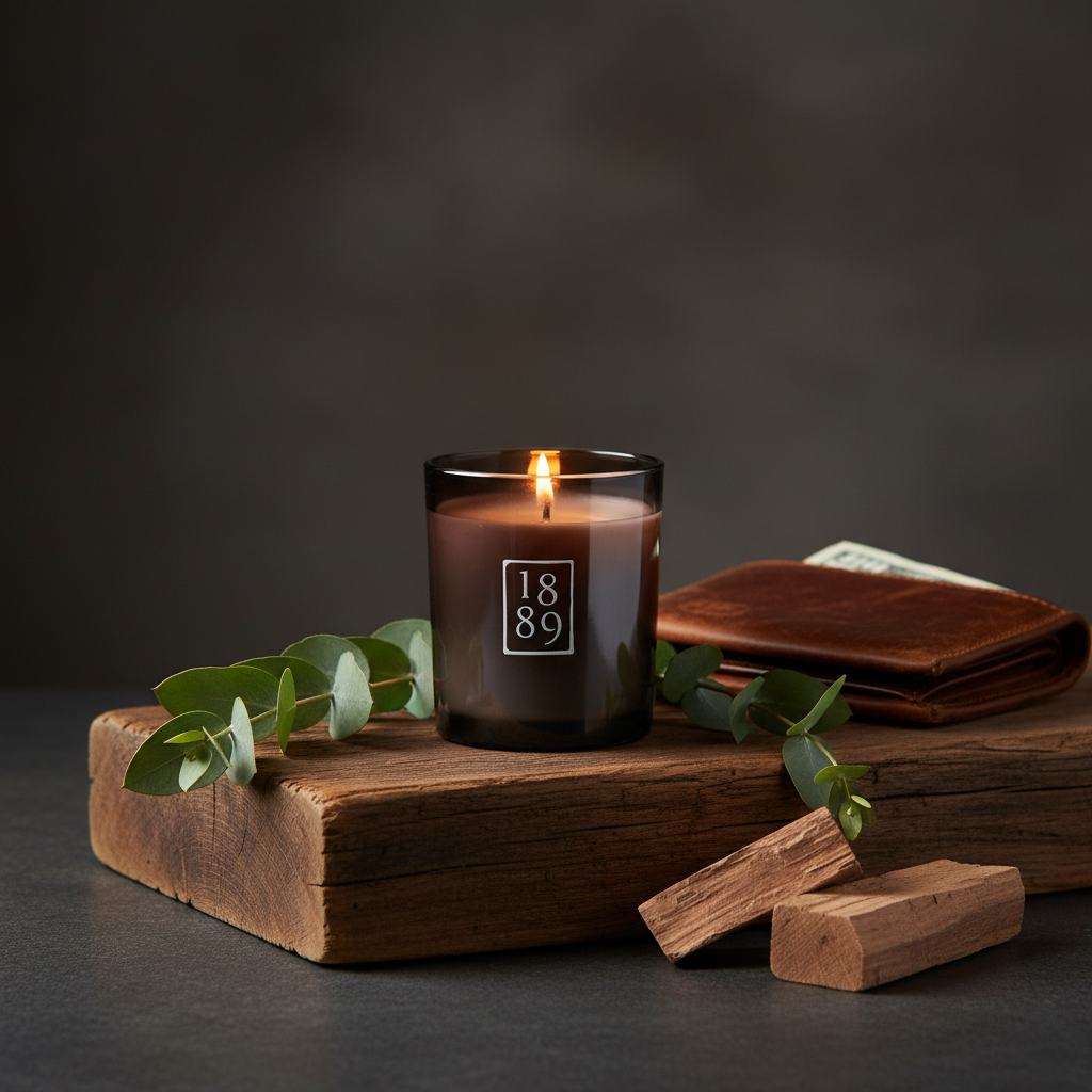 Baron 4oz Smoke Votive - Sales-Optimized Lifestyle Image