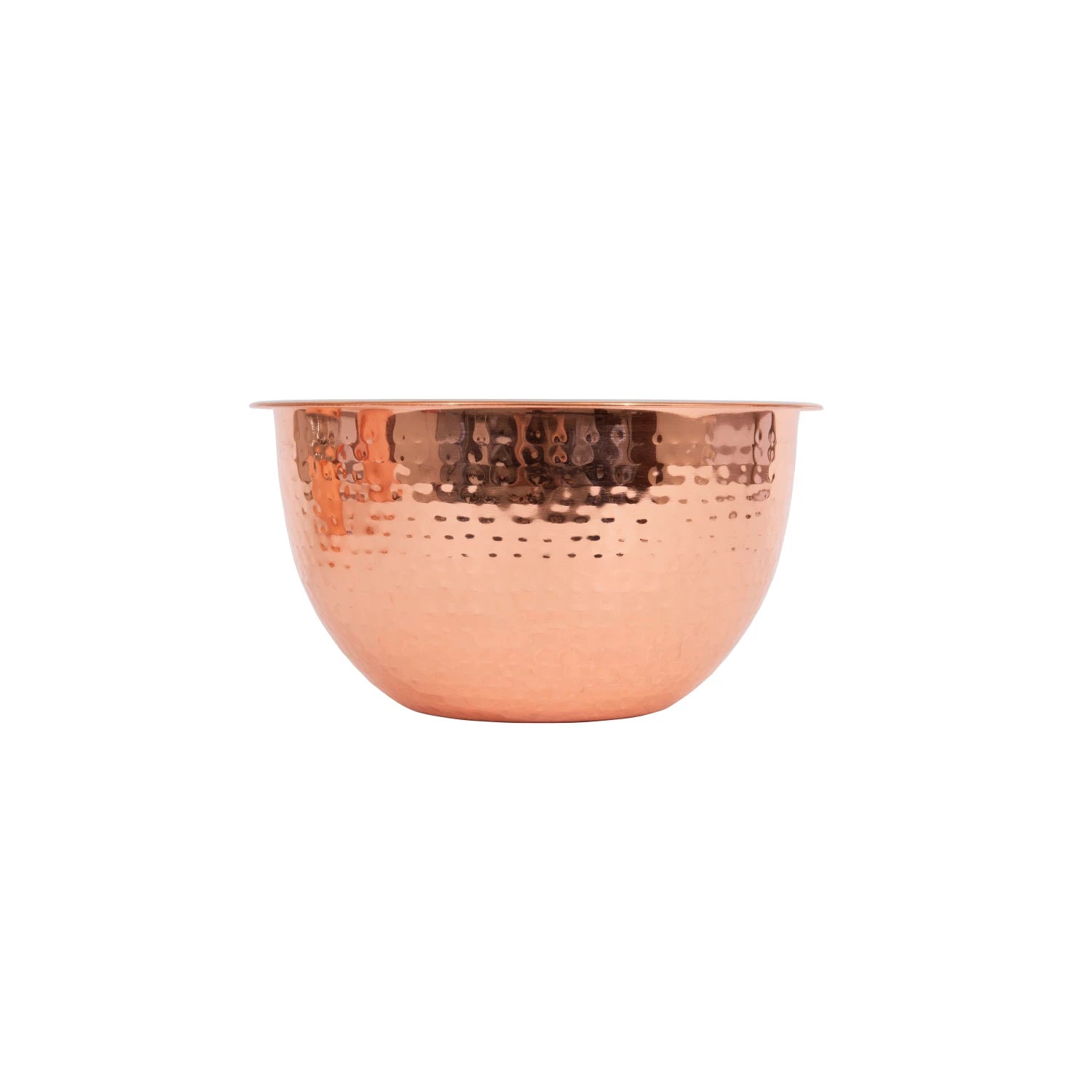 Hammered Copper Finish Stainless Steel Bowls | Set of 3