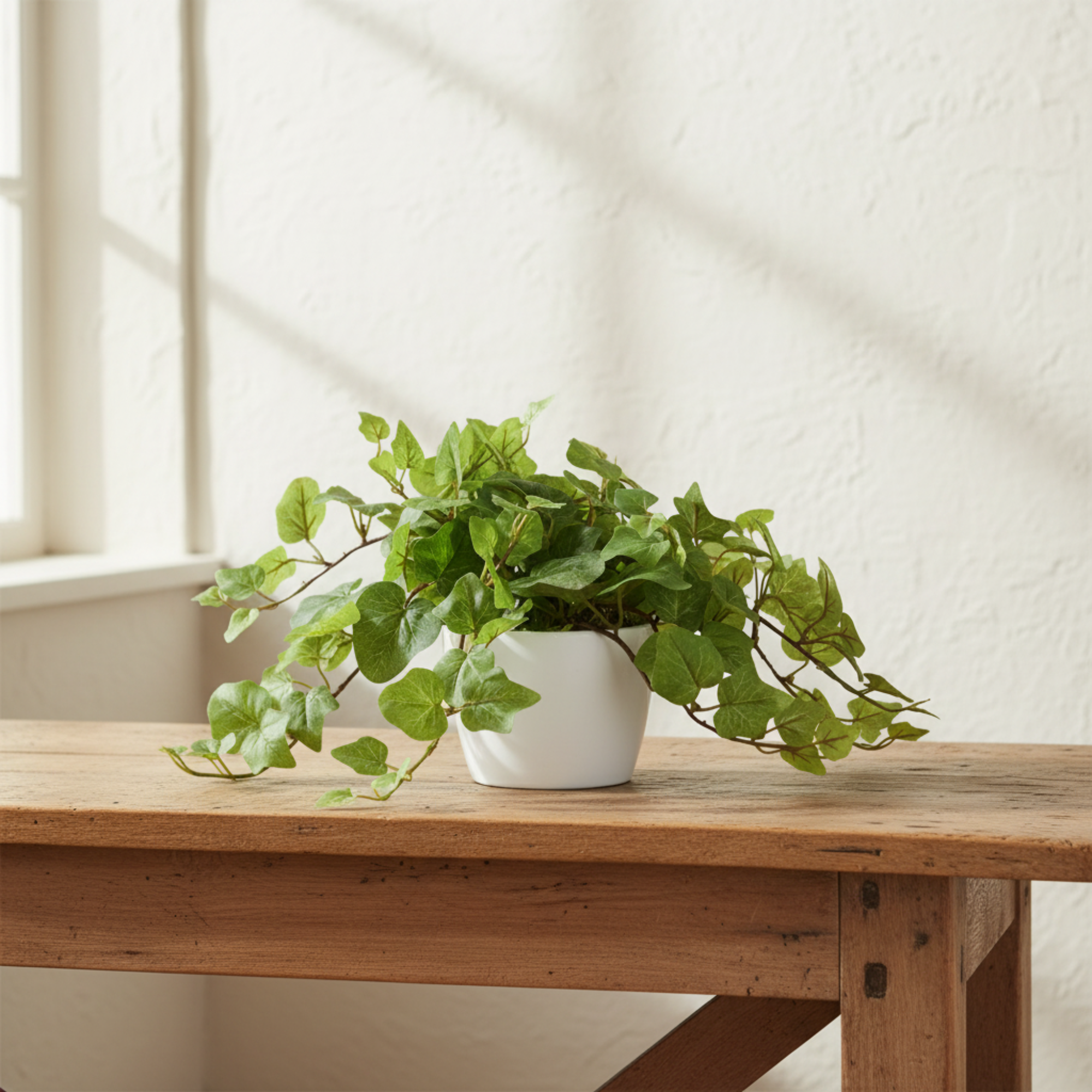 Ivy In Small White Cylinder