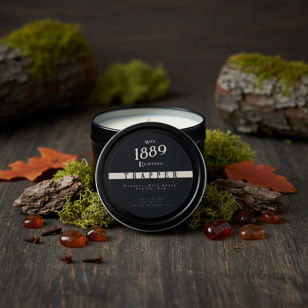 Trapper Candle - Sales-Optimized Lifestyle Image
