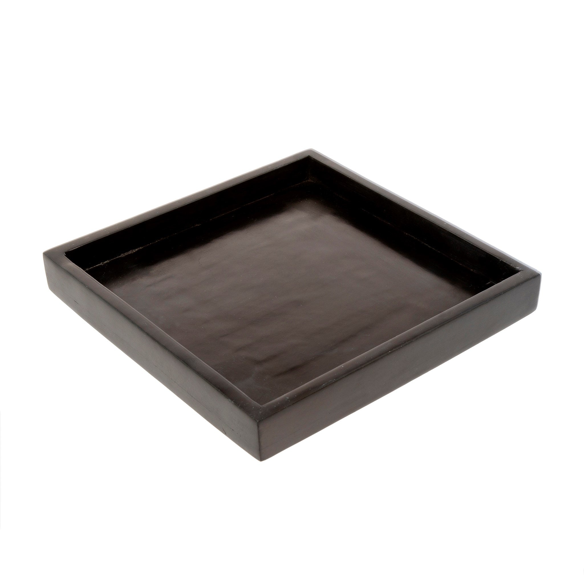Square Black Stone Tray |  Small