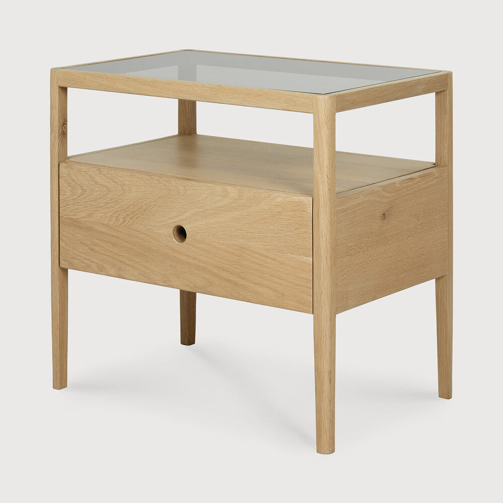 Spindle bedside table Oak | Sample