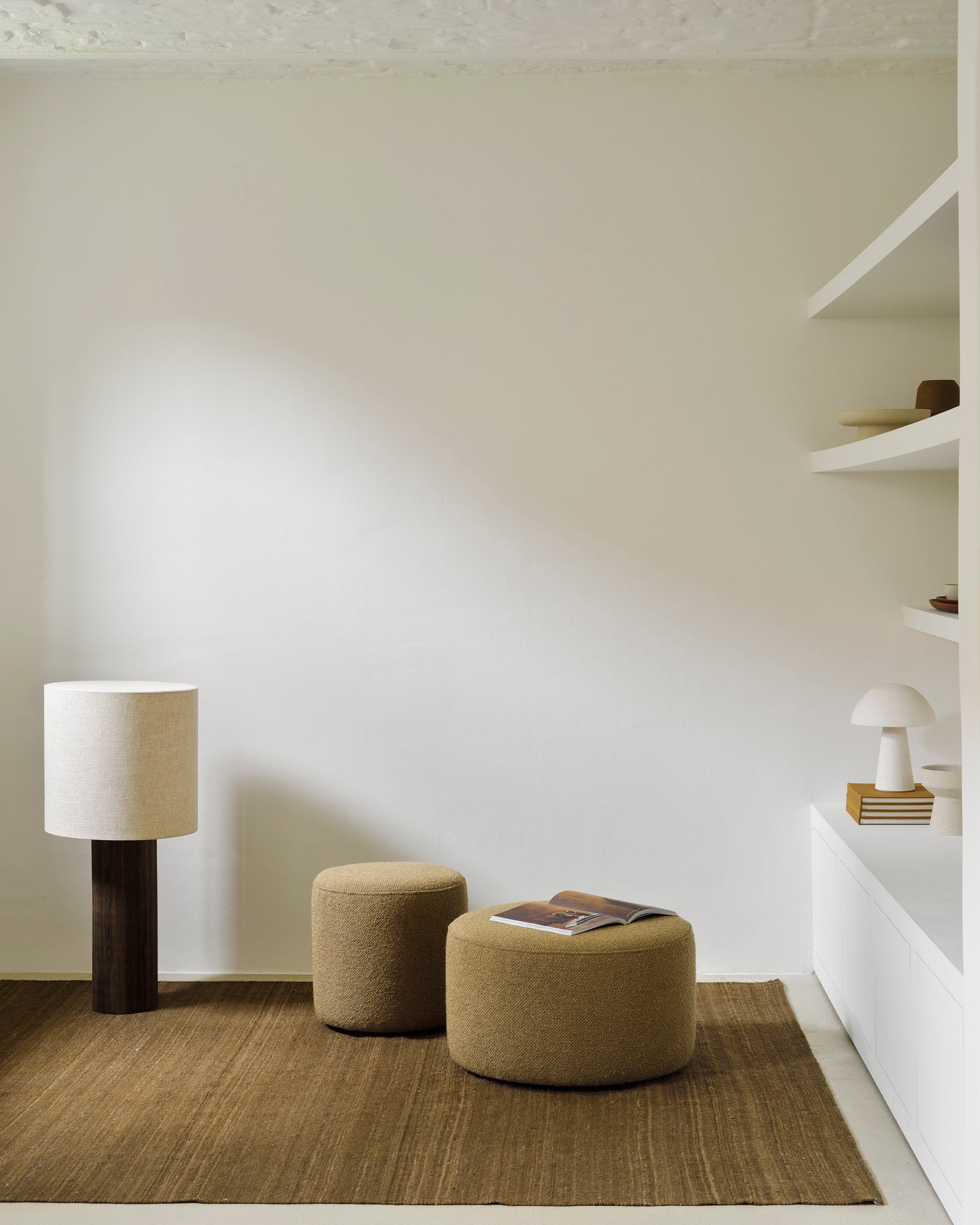 Barrow pouf by Jacques Deneef | Ginger Floor Sample
