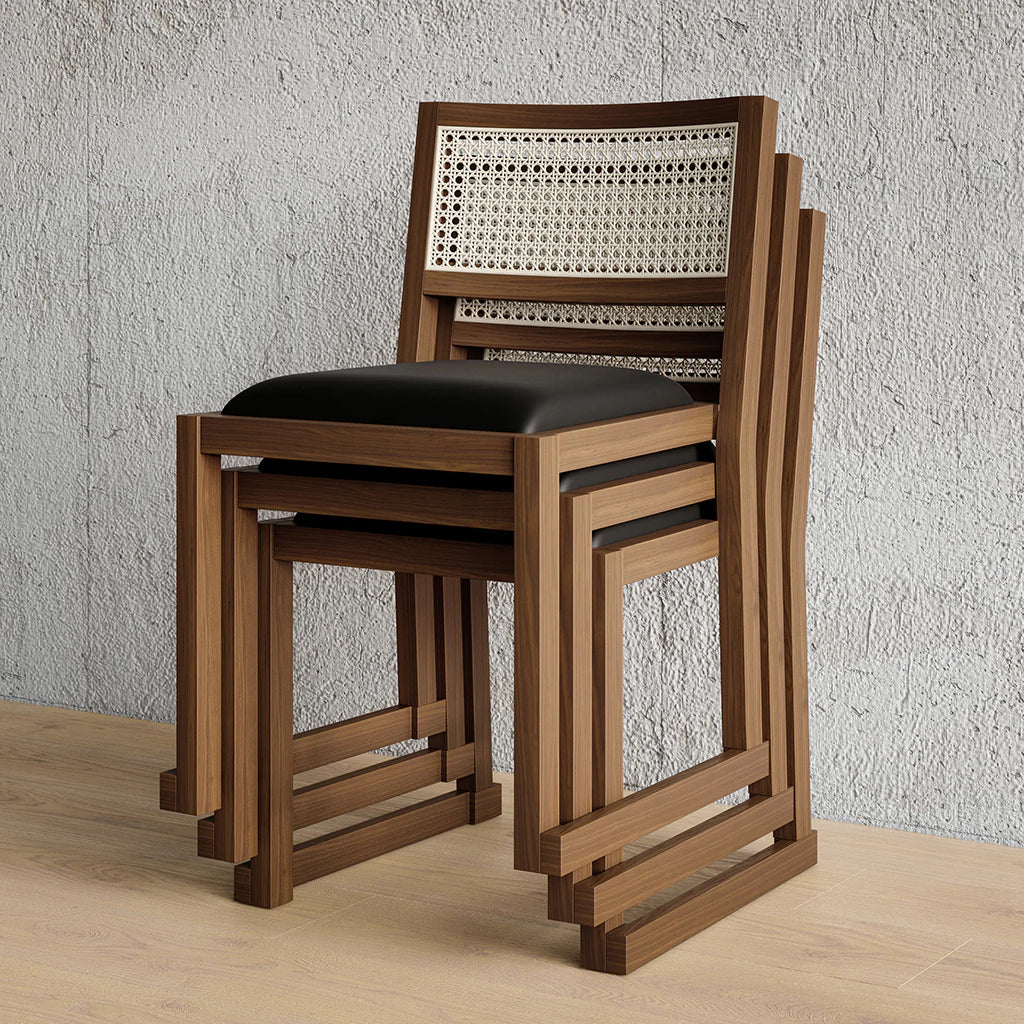 Eglinton Dining Chair White Oak/Vinyl Noir | Floor Sample