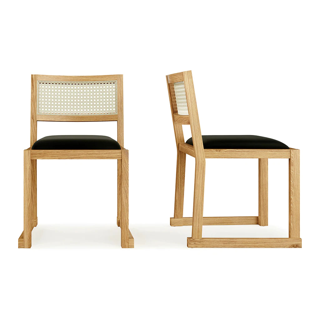 Eglinton Dining Chair White Oak/Vinyl Noir | Floor Sample