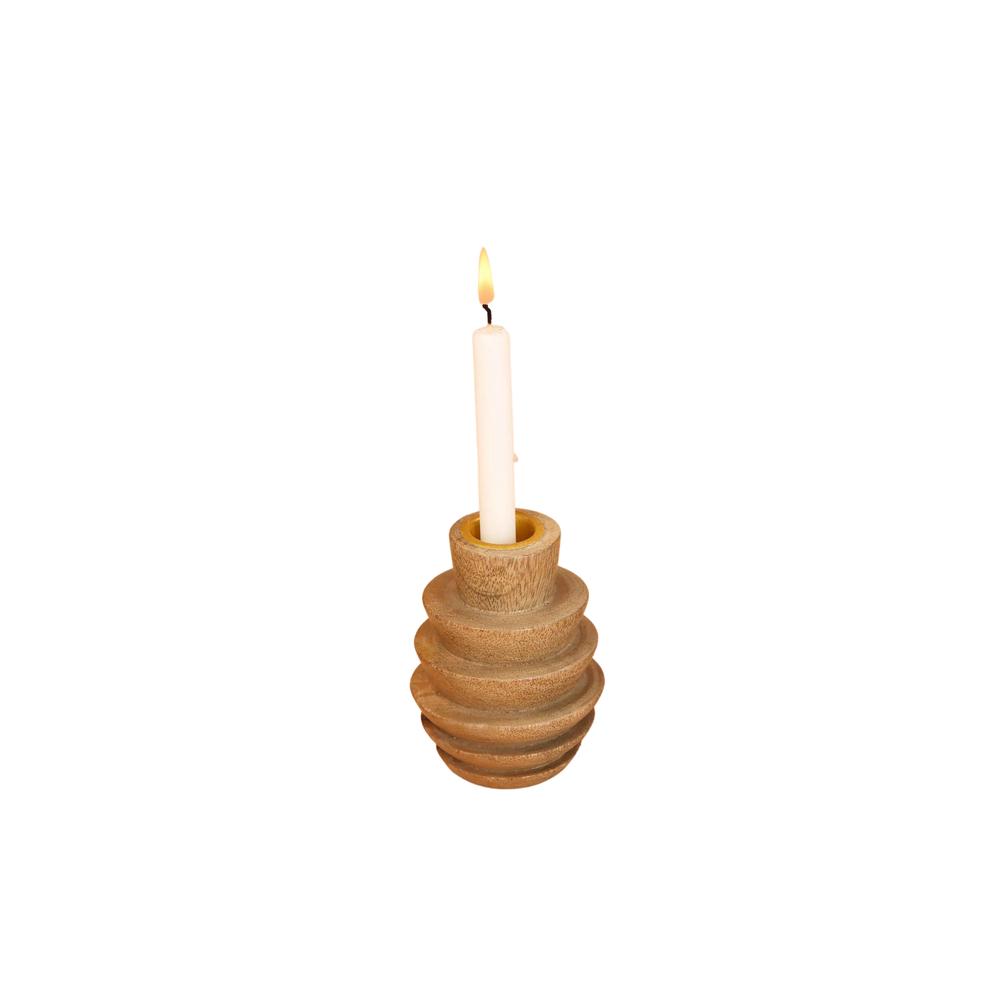 Handmade Mango Wood Taper Candle Holder