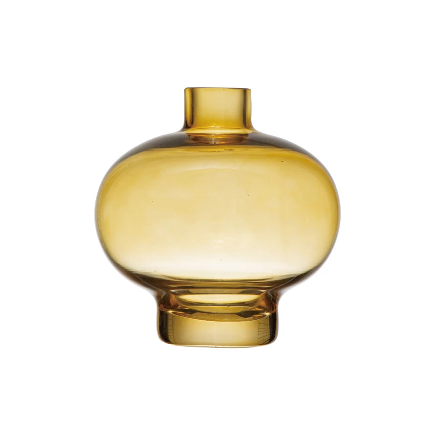 Amber Glass Vase
