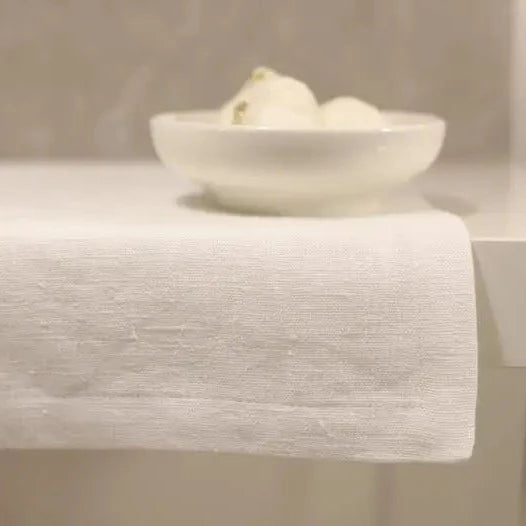 Luxury Soft Linen Table Runner | White