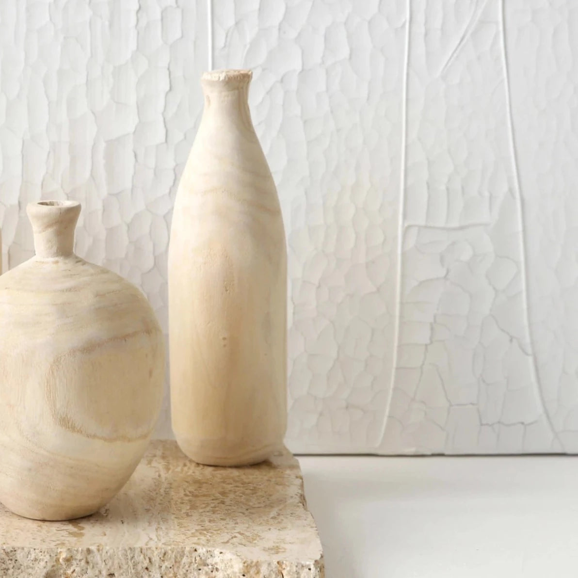 Paulownia Wood Vase | Large Natural