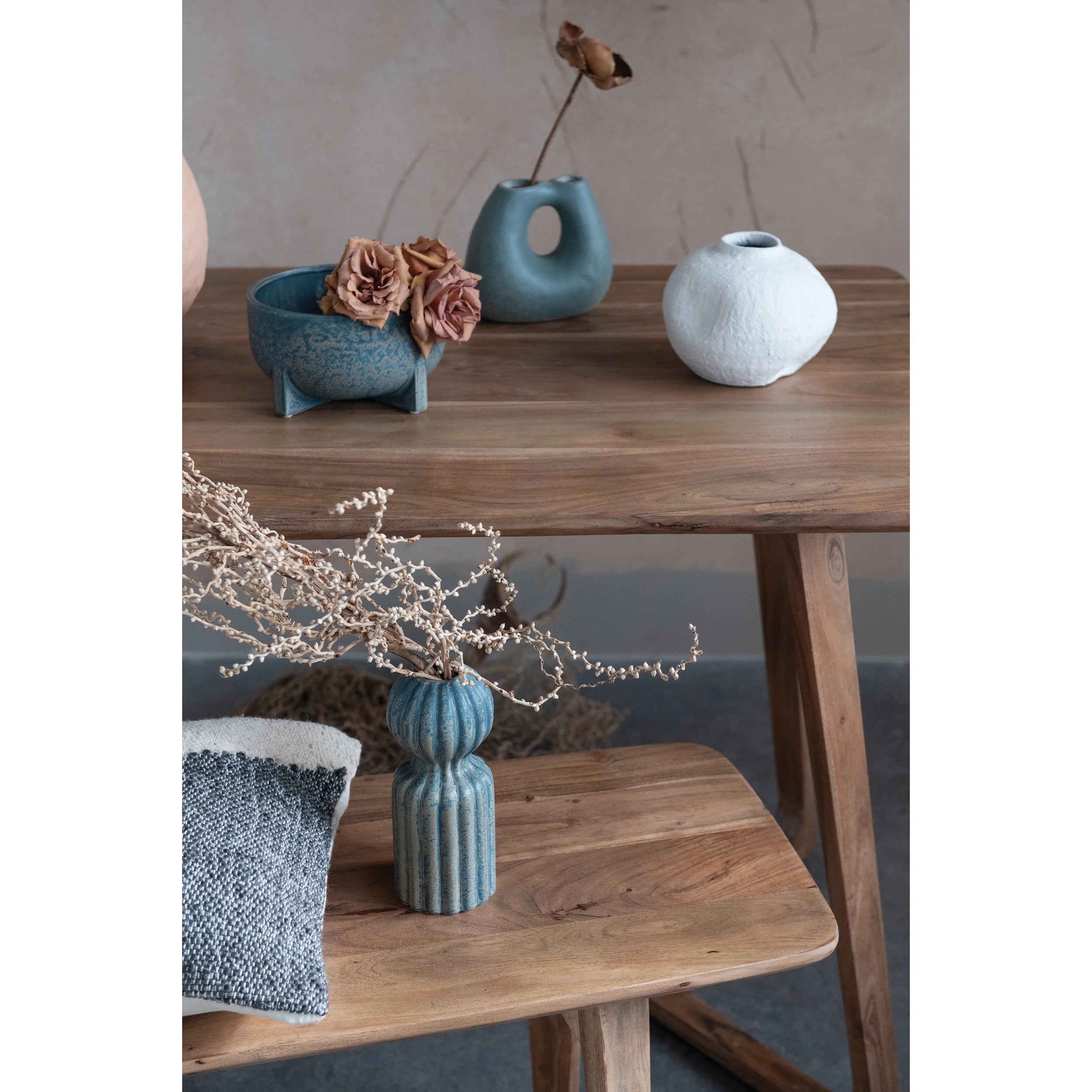 Terracotta Vase with Matte White Volcano Finish