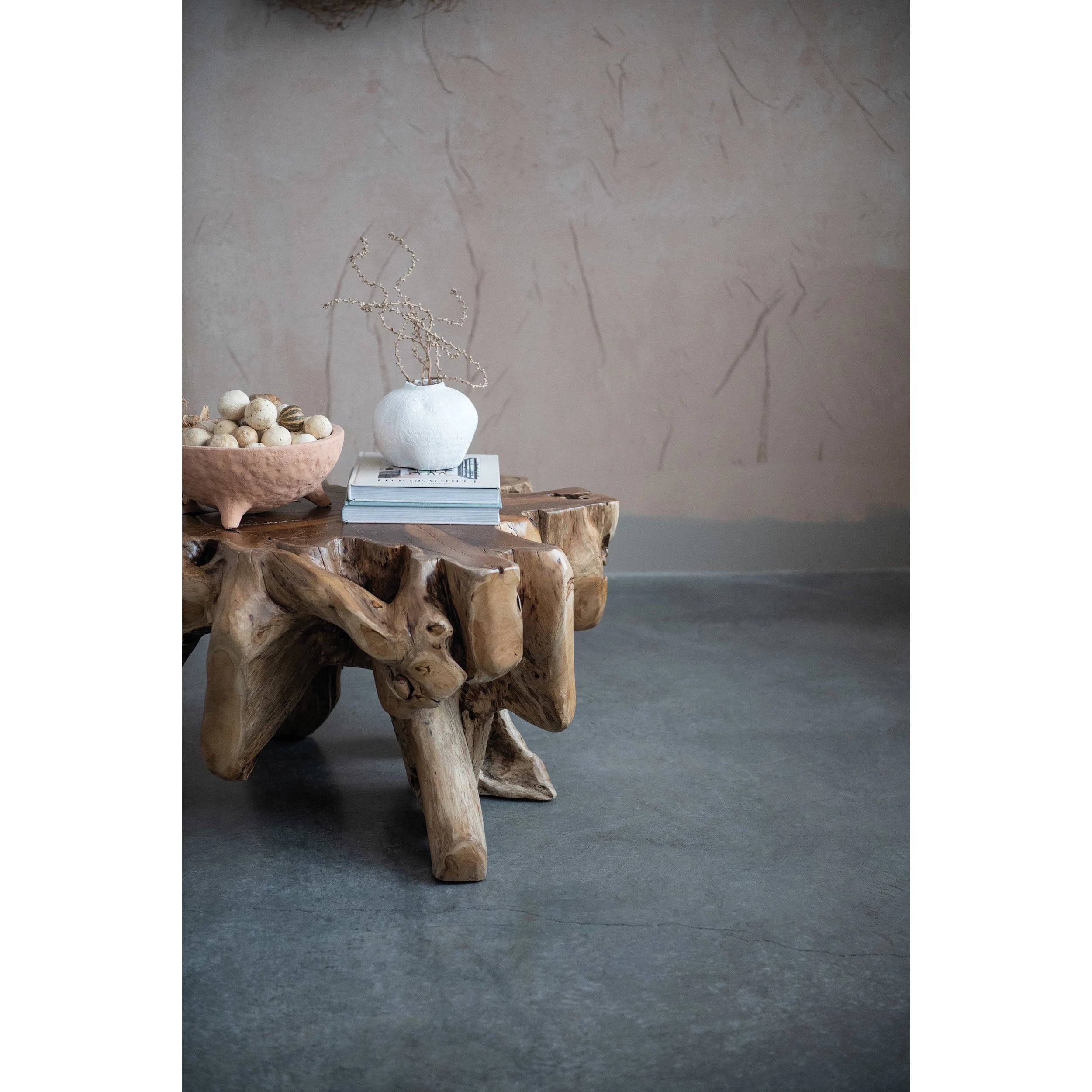 Terracotta Vase with Matte White Volcano Finish