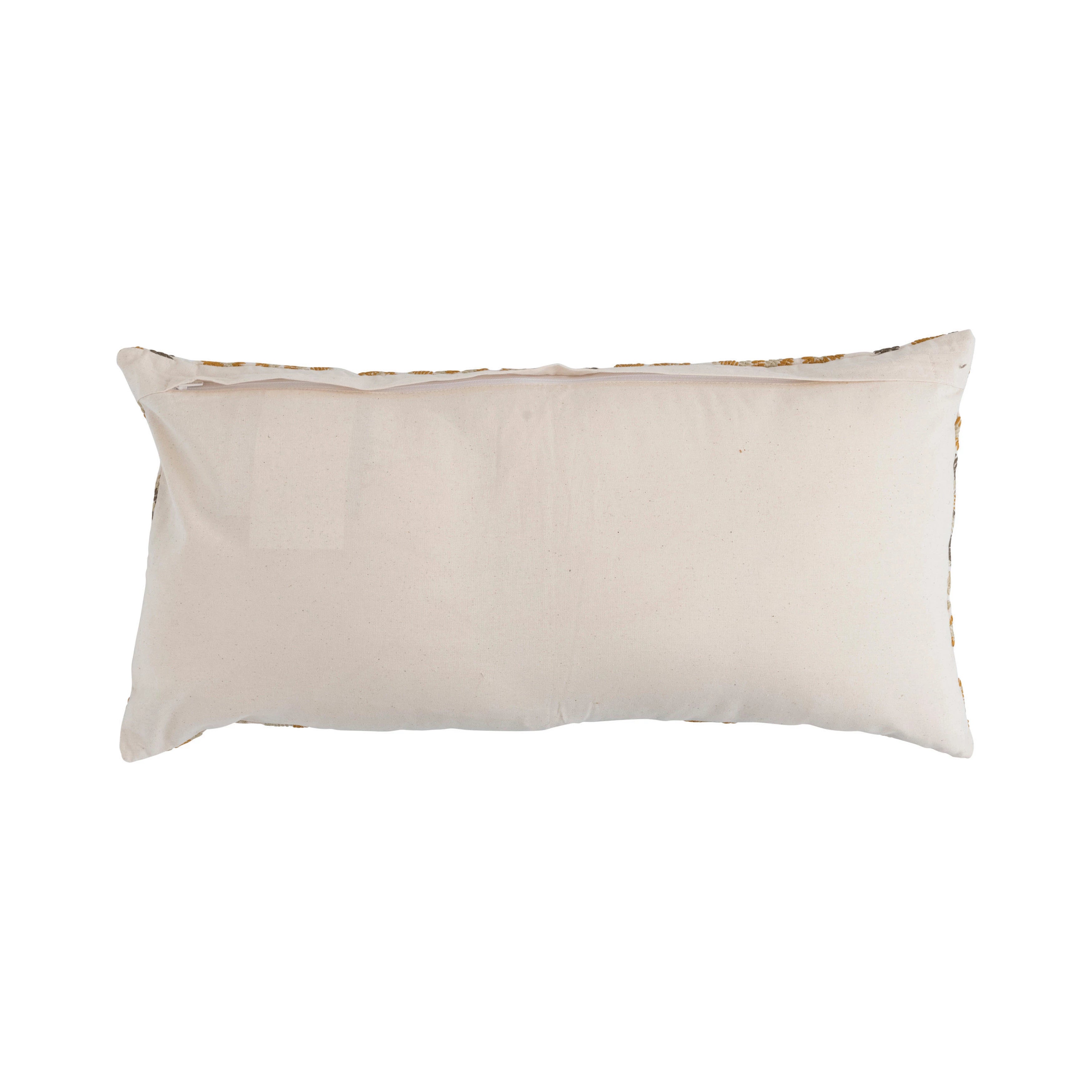 Embroidered Lumbar Pillow | Multi Colour