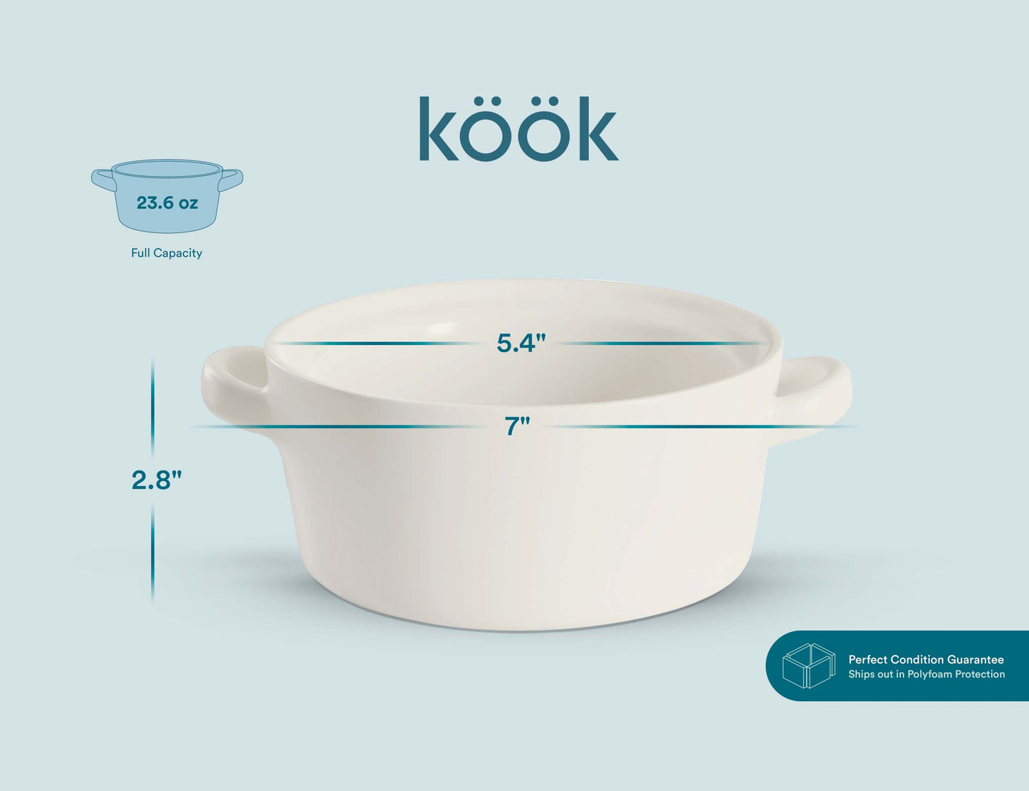 Kook Black Ceramic Stackable Soup Bowl | 23.6 oz