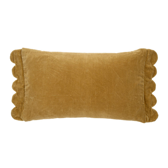 Velvet Scallop Pillow | Gold