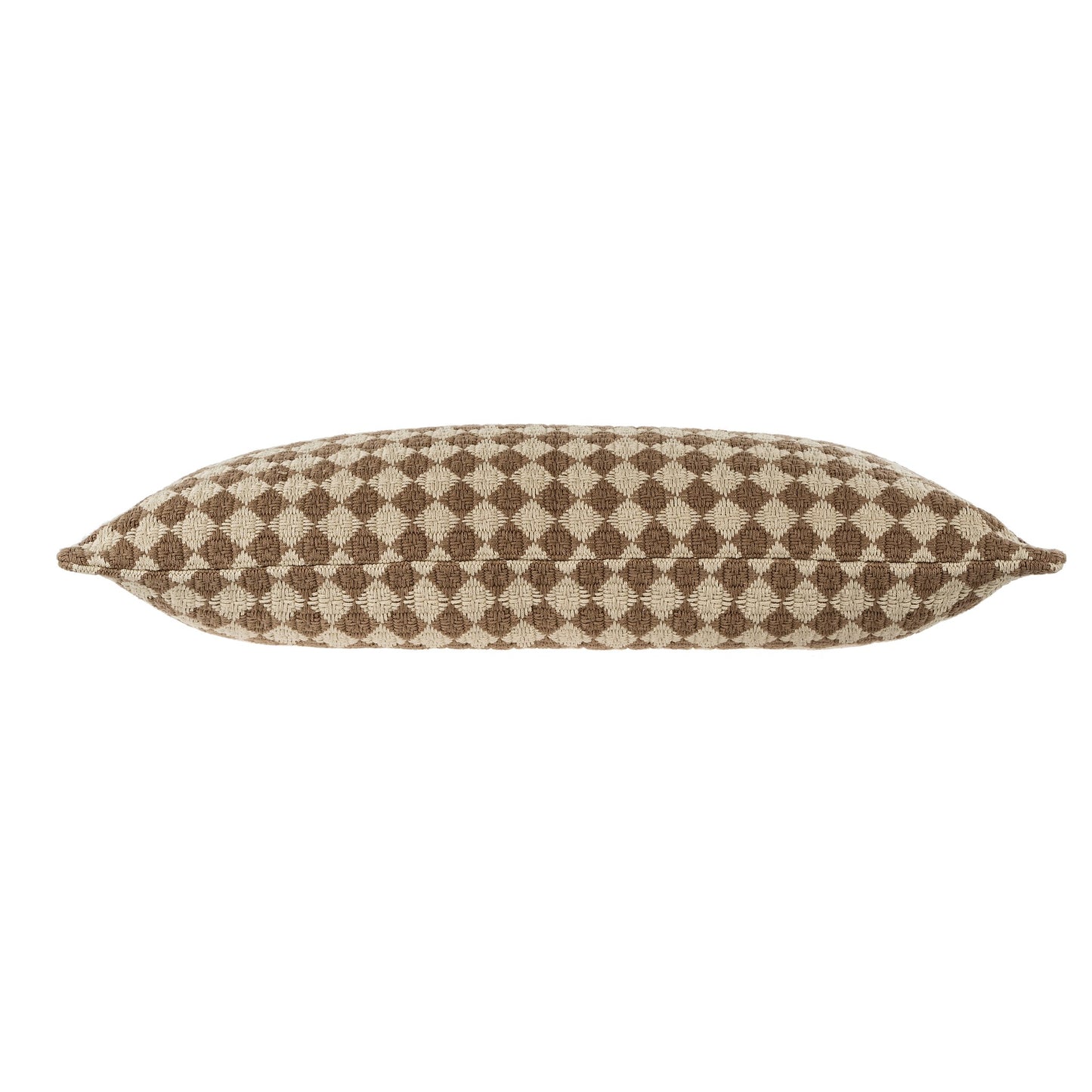 Check Weave Pillow Brown