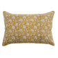 Clara Linen Block Print Pillow | Ochre