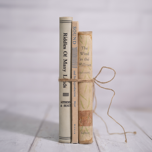 Decorative Vintage Books | Neutrals Light Set of 3