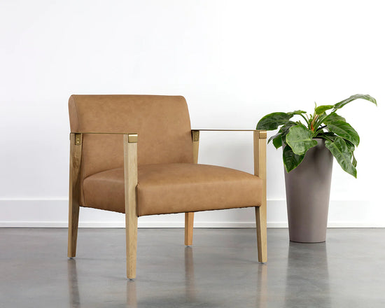 Earl Lounge Chair | Rustic Oak