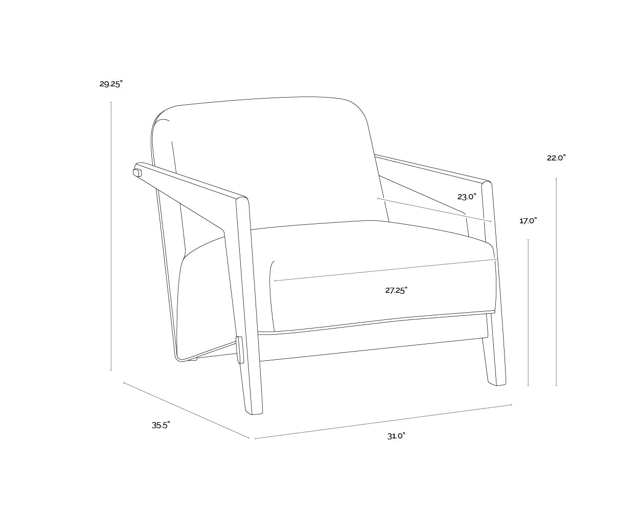 Bosco Lounge Chair | Geralt Linen