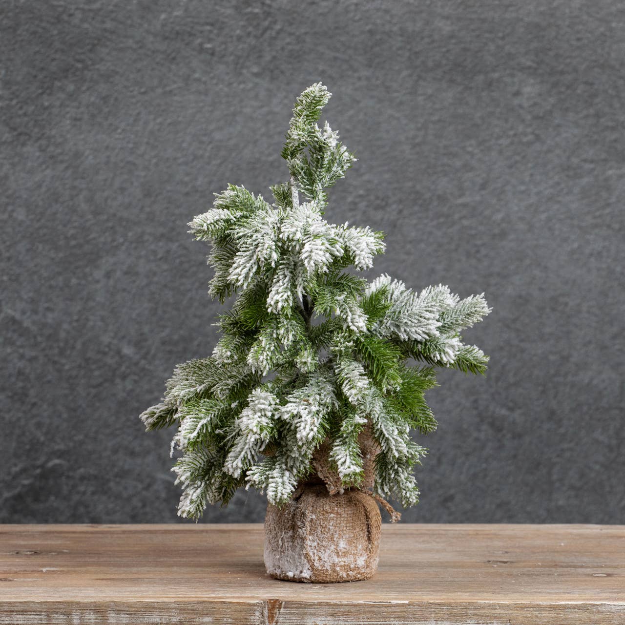 Snowy Tree with Burlap Base | 16.5"