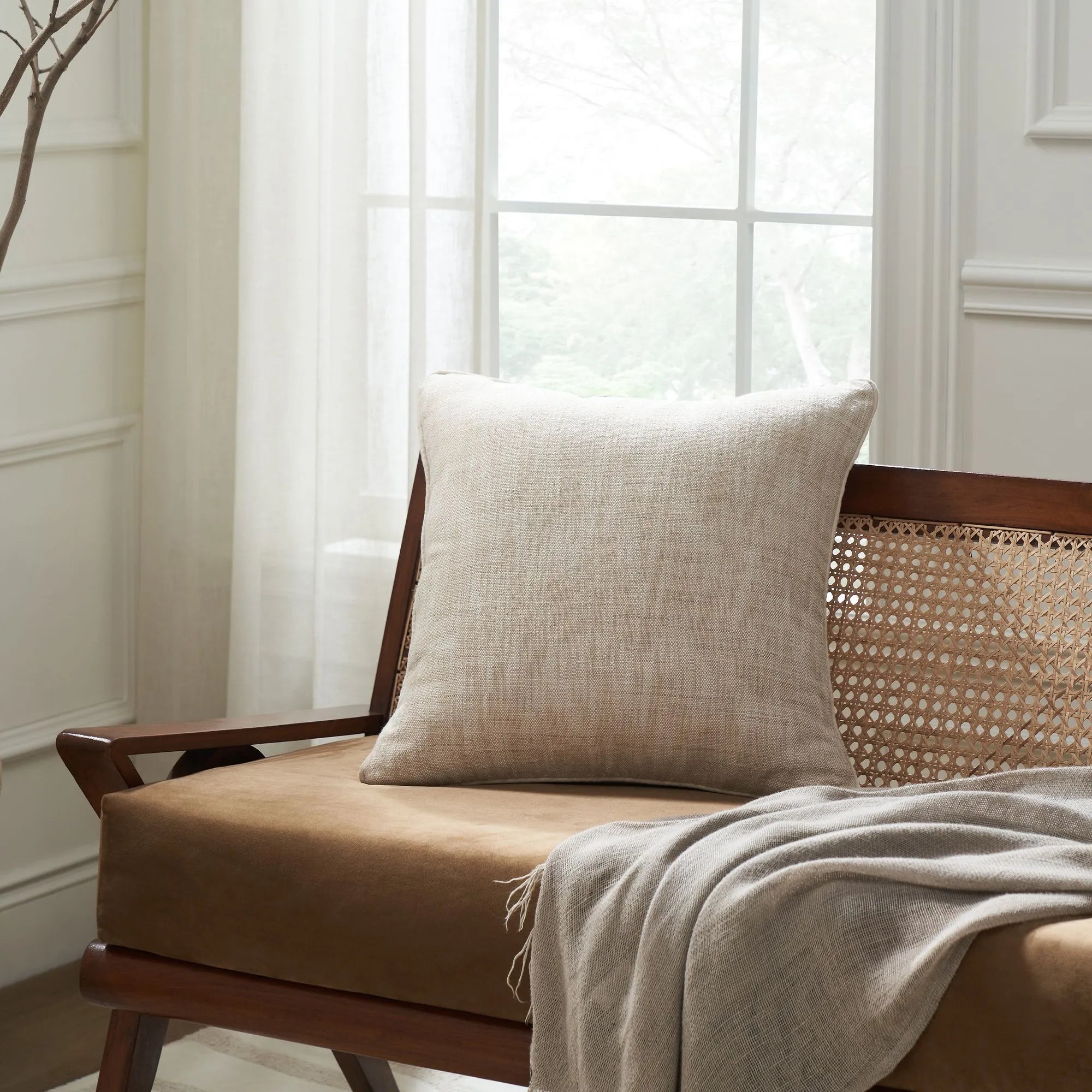 Amal Pillow | Beige + Cream