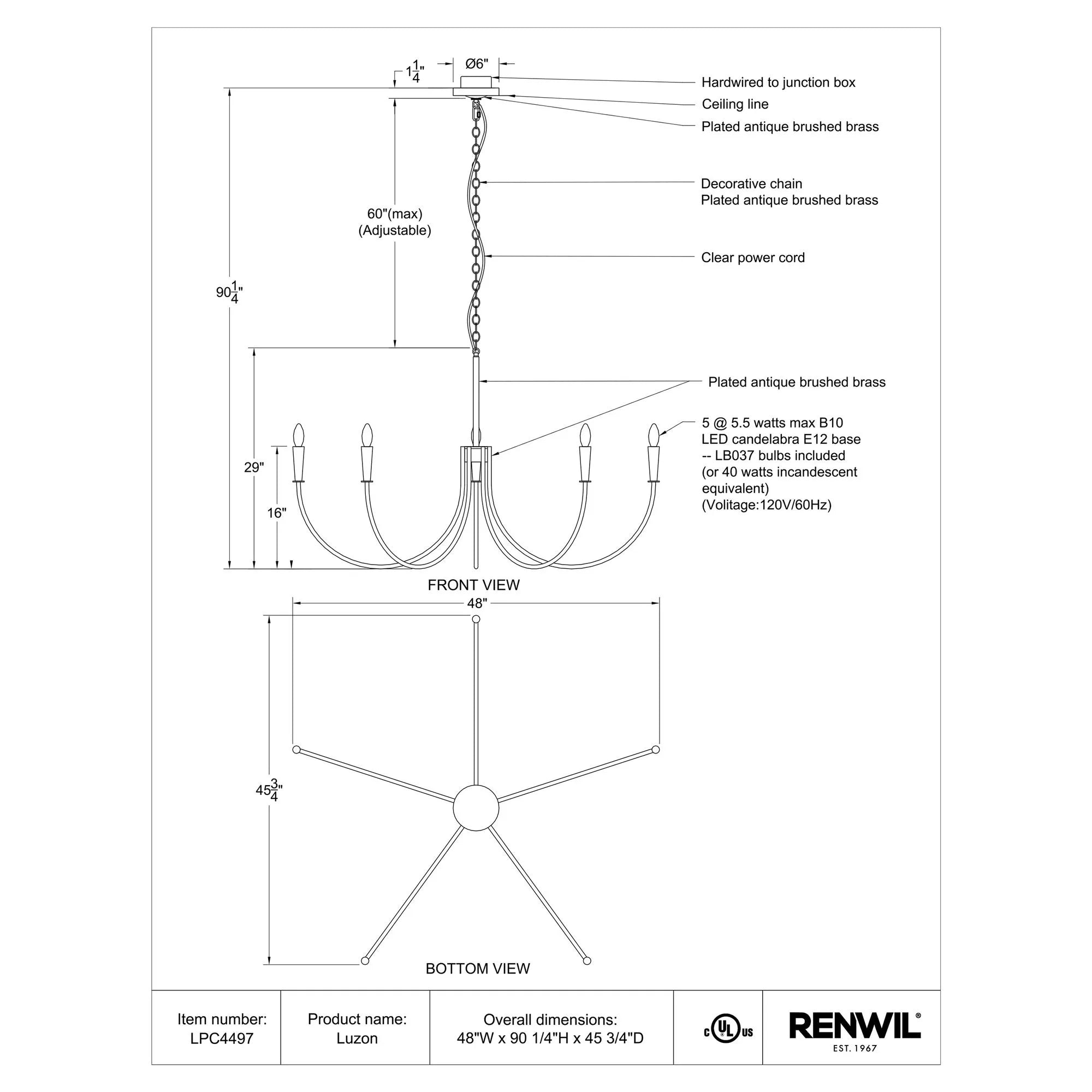Luzon Ceiling Fixture